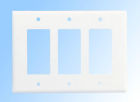 Pj263w 12 Polycarbonate 3-gang Wallplates Decorator Mount Cooper White
