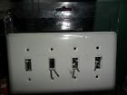 225728 2 Wall Lot Cover Plate Selections Style Toggle -gang 4 White