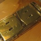 055379 2 Brass 41710 Amertac Toggle Set Wallplate Polished Nice Solid