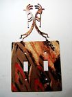 022315f 2 Steel Plate Kokopelli Flute Double Images Usa Players Cover Switch