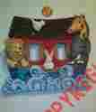 1996-figi 3-d-noah Graphics 3-d-noahs Ark Friends Double Toggle Light Switch Plate Cover-new-kids Room