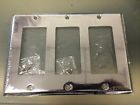 83403 3 Pc Wall Chrome 10 Plate Gfci Switch Mulberry Gang Steel Decorator