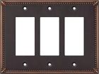 3023az Wall Bronze Creative Accents Plate 3 Antique Rocker-gfci