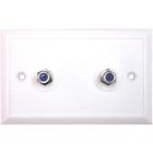 500271 3ghz Aspen Plate Dual White -81 Connectors Eagle Wall