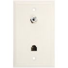 500277 3ghz Eagle -81 Aspen Wall Plate Jack White Connector Phone