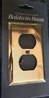 4752-030 Switchplate- Duplex Beveled Baldwin Edge Nip Solid Single Brass