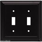 64217 Flat Double-switch Black Plate Brainerd Wall Architectural