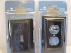64219 64218 Brainerd Outlet Covers Single Switch Black