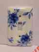 02178864505 64505 Single Beautiful Ceramic Floral Wall Blue Switch Hardwrar Plate Liberty