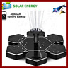657008867663 Minuano Solar Fountain Upgraded Powered Bird Bath Pump