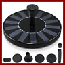 671072358223 Pet Caree Solar Fountain Pump Powered Bird Bath