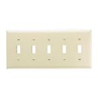 5-toggle 785007274349 Pass Trademaster Plate Tp5- Seymour White 5-gang