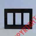 80311-se 3-gang Screwless Wallplate Decora Black Leviton Gfci Cover Gfi