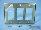 84411-40 Decora Leviton -magnetic Cover Steel Gfi Gfci Stainless Wallplate 3g