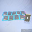 89601-stb Brushed Switchplates Cover Wallplate Brass 10 Metal Switch Leviton
