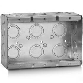 Airmont Products 462969750707 3-gang 6-gang Masonry Electrical Box Metal 2-1/2 Inch Depth Eko