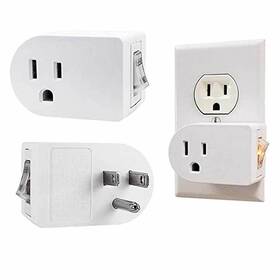 Ps27-1pc Alltopbargains 1 Pc Single 3 Pronged Plug Power Adapter With On/off Switch