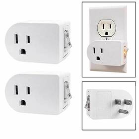 Ps27-2pc Alltopbargains 2 Pc Single 3 Pronged Plug Power Adapters With On/off Switch