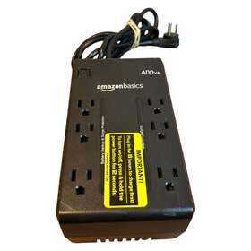 Abst400 Amazon Basics Black 400va Outlet Surge Protector Battery Backup Used