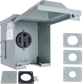 Asdfght 780279114263 Rv Power Outlet Box 50 Amp 125/250v Receptacle Panel Plug Nema 1