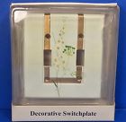Dsp1484 Asian Double Switchplate Bouquet Borders Tracey Unlimited Cream Ne Gold Floral