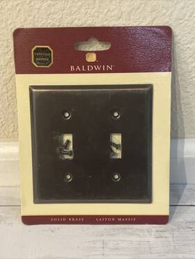 Baldwin Hardware 723079922102 Venetian Bronze Switch Plate 2 Solid Brass