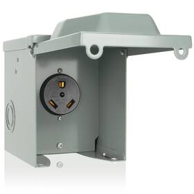 Bebobly Bb2072 30 Amp Rv Power Outlet Box 125 Volt Nema Tt-30r Receptacle Lockable Enclose