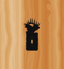 Elk1-1 Black Cover-clingermans Textured Switch Plate Elk Poly