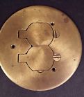 1016 Brass Prices 5.5 Walker Plate Receptacle Hinged Duplex Outlet Electrical Floor "