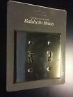 4761-030 Brass Double Toggle Plate Switch Packaging Original Light Baldwin ---