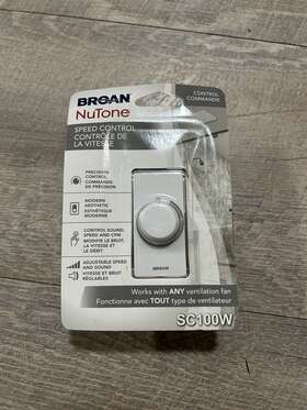 Sc100w Broan 026715260652 New Nutone Speed Control Exhaust Vent Fan Dial