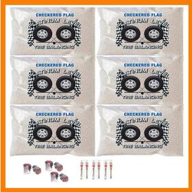 6-5cftb Checkered Flag Tire Balancing Beads For Car Tires Motorcycle Truck Off-roa