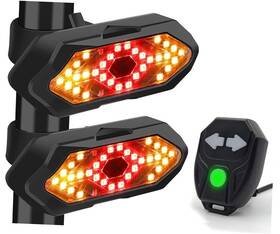 China 715569526709 Electric For Bicycle Lights Remote Control Warning Taillights Black