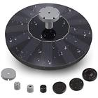 Cons002 Solar Bird Bath Fountain Pump Water Free Standing 788410061728