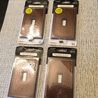 363068 Copper Hammered Plate 4 Lot Somerset Single - Metal Switch Cover