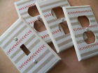 Sw411 Cover 4 Pc Switch Baseball Electrical - Set Stitch Light Outlet