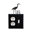 Eos-133 Cover Iron Switch Outlet Black Village Wrought Heron