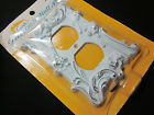 52514 Cover Plate Outlet White Decoramic Ornate Gilded Wall Gilt Vintage Grants