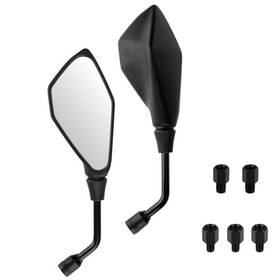 Cretassion Ua003 Motorcycle Mirrors M8 M10 Set Rearview 2 Pcs Atv