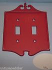 Double Federal Style Plate Cover Swith Metal Red