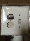 86832 Duplex Gang Jumbo Steel White 2 Plate Switch Toggle 10 Wall Pc Mulberry