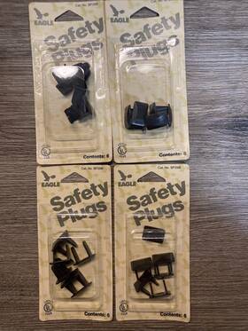 Eagle Bp29b Safety Plugs Vintage 4 Packs Of 6 Nos