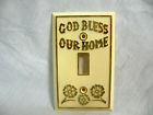 Embossed Religious Switch Vintage Home Plate God Ivory Color Bless Cover