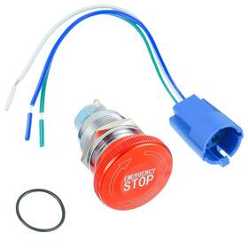 Eplzon Ep-22mm-switch Emergency Stop Button Switch 22mm Mounting Hole With Connection Plug 12-220v