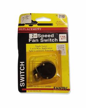 21107 Fantec Nos Vintage Ceiling Fan Replacement 2 Speed Switch 3 Or 4 Wire