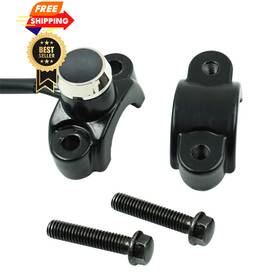Feiteplus 750076833148 Aluminum 7/8 Inch Motorcycle Handlebar Control Horn Start Switch Button Black