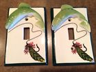 Fish Fired Switch Plate Ceramic Up