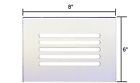 Fmg860 Mirror Flat Clear Acrylic " Grille 6 8