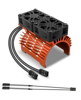 Guziko Bsxdjt27 08 Rc Cooling Fans Fit For 1/8 Car 40mm 42mm Diameter Brushless Black Orange