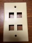 Ic107f04iv Icc Single Gang 4-port Wallplates Lot Ivory 52